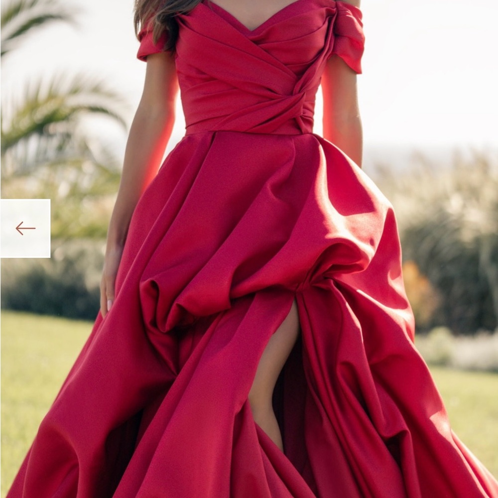 Allure Couture red wedding dress